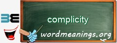 WordMeaning blackboard for complicity